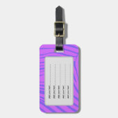 Paarse en lavendel Pop Art Zebraprint Bagagelabel (Voorkant verticaal)