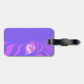 Paarse en lavendel Pop Art Zebraprint Bagagelabel (Achterkant horizontaal)
