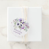 Paarse en Lavendel Waterverf Bloemen Bruiloft | Bedankjes Labels (In situ)