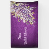 Paarse en lavendel Wisteria Bruidssalon Spandoek (Verticaal)