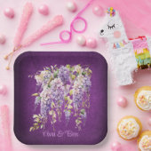 Paarse en Lavendel Wisteria bruiloft Papieren Bordje (Feest)