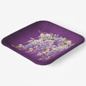 Paarse en Lavendel Wisteria bruiloft Papieren Bordje (Gebogen)