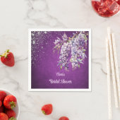 Paarse en Lavendel Wisteria Vrijgezellenfeest Servet (Insitu)