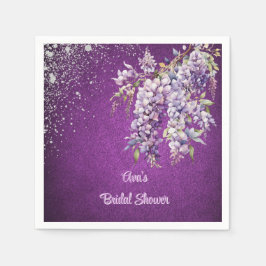 Paarse en Lavendel Wisteria Vrijgezellenfeest Servet