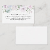 Paarse en lavendelbloemige kaart voor douchebeurt (Voorkant / Achterkant)