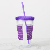 Paarse en lavendelstrepen acryl drinkbeker (Links)
