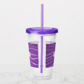 Paarse en lavendelstrepen acryl drinkbeker (Rechts)