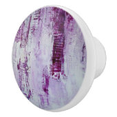 Paarse en lavender abstracte printplaat keramische knop (Rechts)