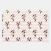 PAARSE EN LAVENDER EASTER KROSSEN WATERVERF STROOM INPAKPAPIER VEL (Voorkant)