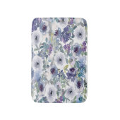 Paarse en Lavender Floral Bath Mat (Voorkant Verticaal)