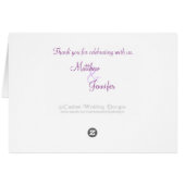 Paarse en lavender Floral Curls Weddenschappen (Achterkant Horizontaal)