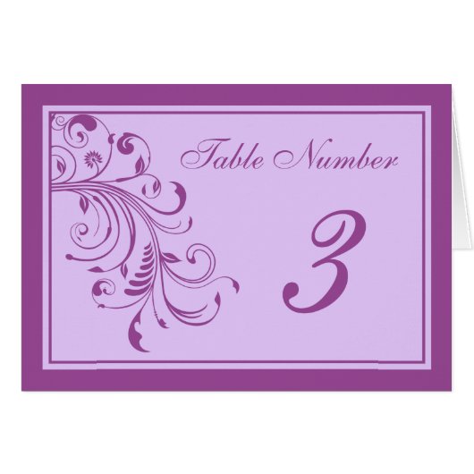 Paarse en lavender Floral Curls Weddenschappen (Voorkant Horizontaal)