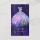 Paarse en lavender Glittery Seamstress Visitekaartje (Voorkant)