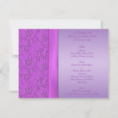 Paarse en lavender Jeweled Menu Kaart (Achterkant)