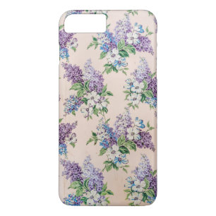 Paarse en Lavender Lilacs over  behangpapier Case-Mate iPhone Case