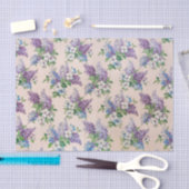 Paarse en Lavender Lilacs over  behangpapier Tissuepapier (Craft)