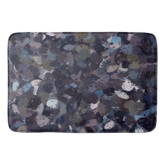 Paarse en lavender Paint Splatter Badmat (Voorkant)