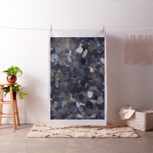 Paarse en lavender Paint Splatter Poplin Stof (Voorbeeld)