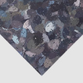 Paarse en lavender Paint Splatter Tissuepapier (Detail)