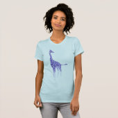 Paarse en Lavender Spots Giraffe Tshirts (Voorkant volledig)