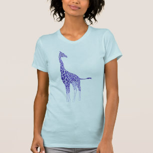 Paarse en Lavender Spots Giraffe Tshirts