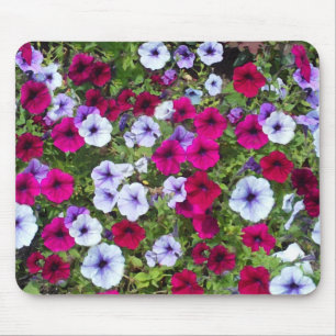 Paarse en lavenderbloemen: muismat