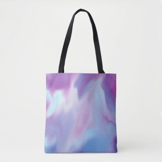 PAARSE en LICHTE BLAUWE CANVAS TAS. Tote Bag (Voorkant)