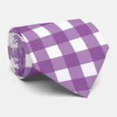 Paarse en lichte Paarse Gingham Stropdas (Opgerold)