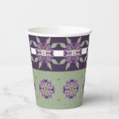 Paarse en lichtgroene papieren bekers (Links)