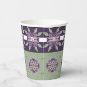 Paarse en lichtgroene papieren bekers (Rechts)