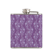  Paarse en Lila Floral Heupfles (Achterkant)