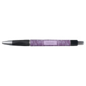  Paarse en Lila Floral Monogram Pen (Voorkant)