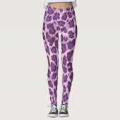 Paarse en lila luipaard print leggings (Voorkant)