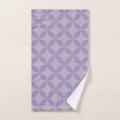 Paarse en Lila midden-eeuwse Modern Pattern Bad Handdoek (Handdoek)