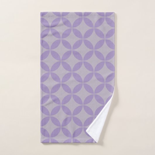 Paarse en Lila midden-eeuwse Modern Pattern Bad Handdoek (Handdoek)