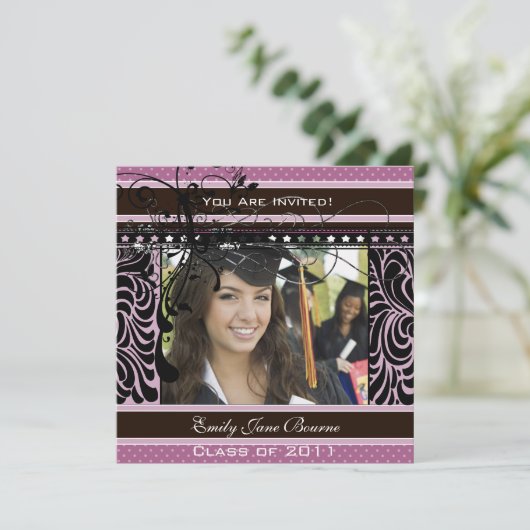 Paarse en Lila Senior Afbeeldingen Klasse van Kaart (Staand voorkant)