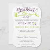 Paarse en Limoen moderne  typografie Kaart (Voorkant)