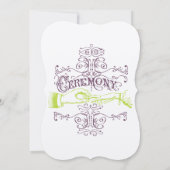 Paarse en Limoen moderne  typografie Kaart (Achterkant)