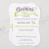 Paarse en Limoen moderne  typografie Kaart (Voorkant / Achterkant)