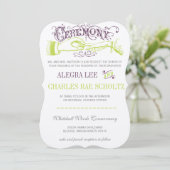 Paarse en Limoen moderne  typografie Kaart (Staand voorkant)