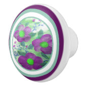 Paarse en limoengroen keramische knop (Rechts)