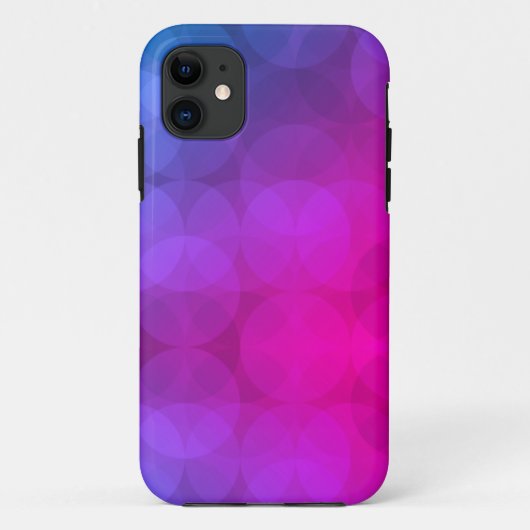Paarse en magenta Abstracte cirkels Case-Mate iPhone Case (Achterkant)