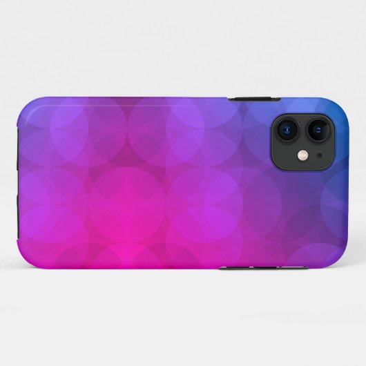 Paarse en magenta Abstracte cirkels Case-Mate iPhone Case (Achterkant (horizontaal))