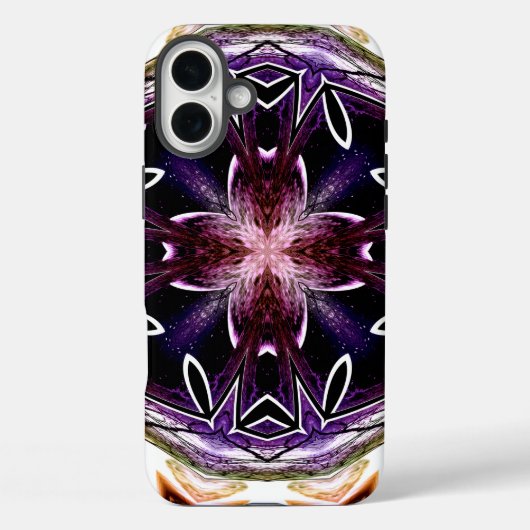 Paarse en Magenta Kosmisch Kaleidoscoop Patroon Case-Mate iPhone Case (Achterkant)