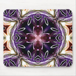 Paarse en Magenta Kosmisch Kaleidoscoop Patroon Muismat