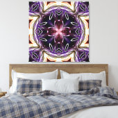 Paarse en magenta kosmische caleidoscoop canvas afdruk (Insitu (Slaapkamer))