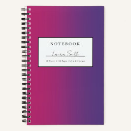 Paarse en Magenta Ombré Persoonlijke Notitieboek