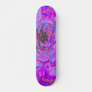 Paarse en Magenta Succulent Sedum Rozet Persoonlijk Skateboard