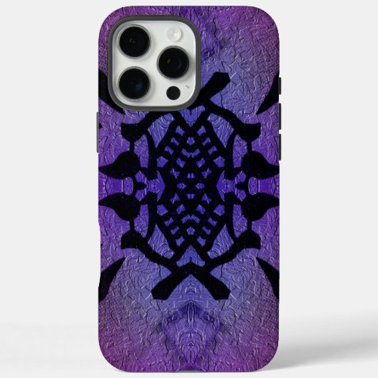 Paarse en Magenta Symmetrisch Patroon Case-Mate iPhone Case (Achterkant)