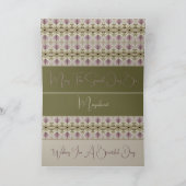 Paarse en Mauve bloemmotief Kaart (Binnen)